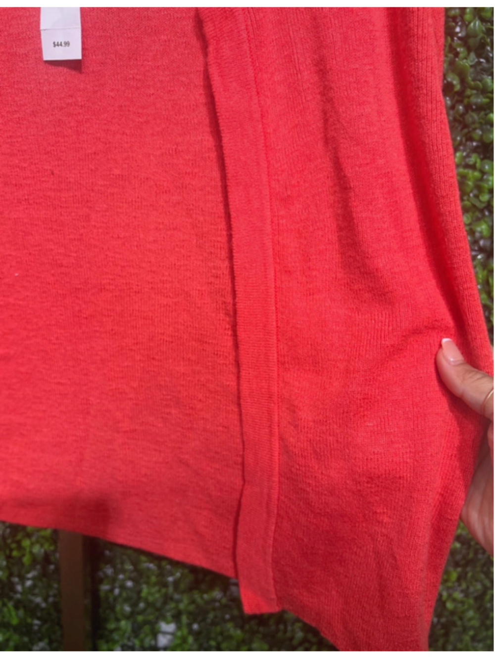 Banana Republic Lightweight Coral Red Short Sleeve Cardigan size Small - Picture 5 of 6